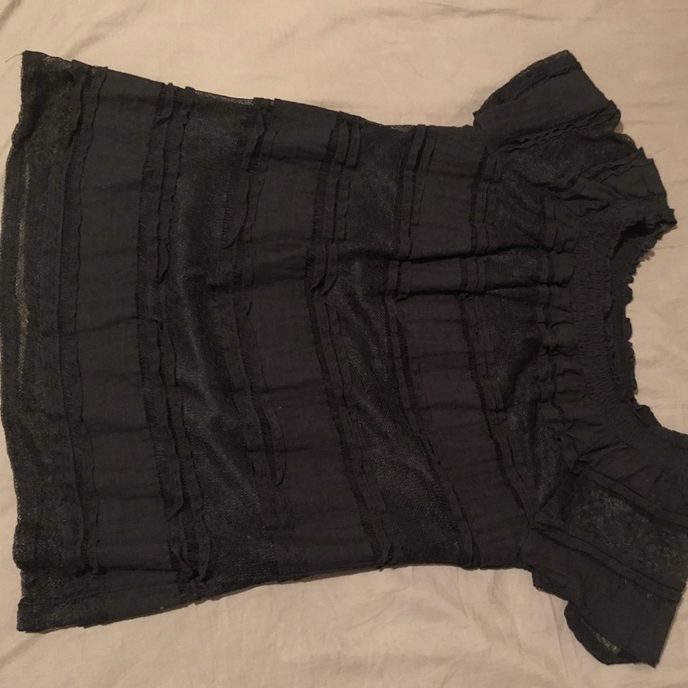 Black lace blouse